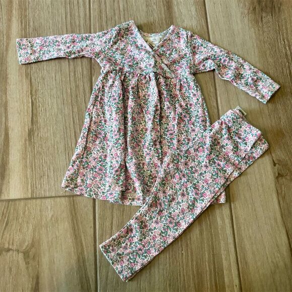 Peek Other - Peek Little Peanut Girls Floral Dress & Legging Set 3-6 Months Multicolor